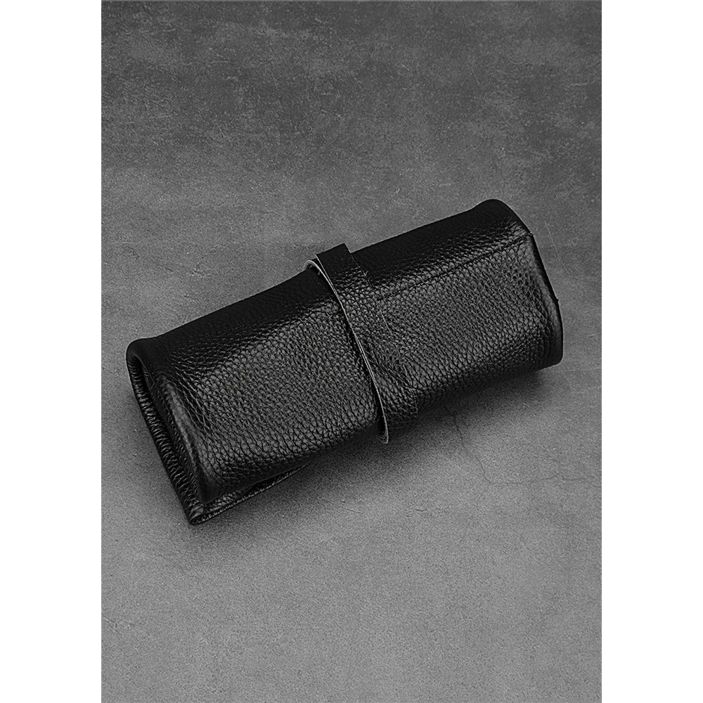 Leather Travel Watch Roll-Watch Case Display Organizer and Storage for 6 watches, Gift Accessory for watch lovers (Black,Excluding watches) - Image 4