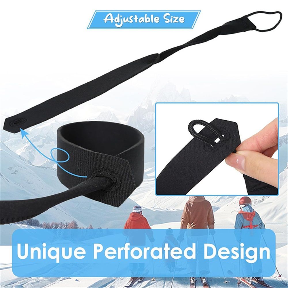 4 Pcs Extended Straps - Unisex Ski Strap for Hanging gloves, Narrow Wrist Leash for Gloves, Glove Tether for Adult, Winter Ski Glove Leash Wrist Strap - Image 2