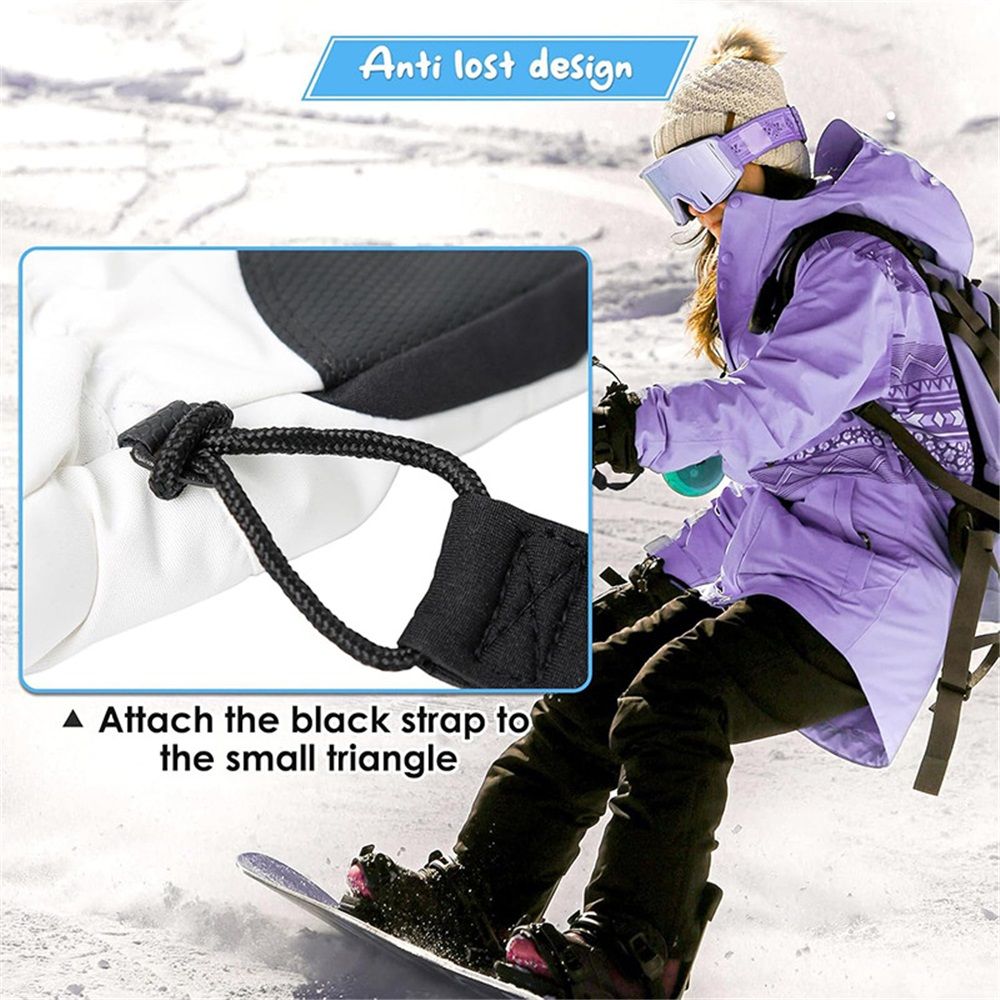 4 Pcs Extended Straps - Unisex Ski Strap for Hanging gloves, Narrow Wrist Leash for Gloves, Glove Tether for Adult, Winter Ski Glove Leash Wrist Strap - Image 3
