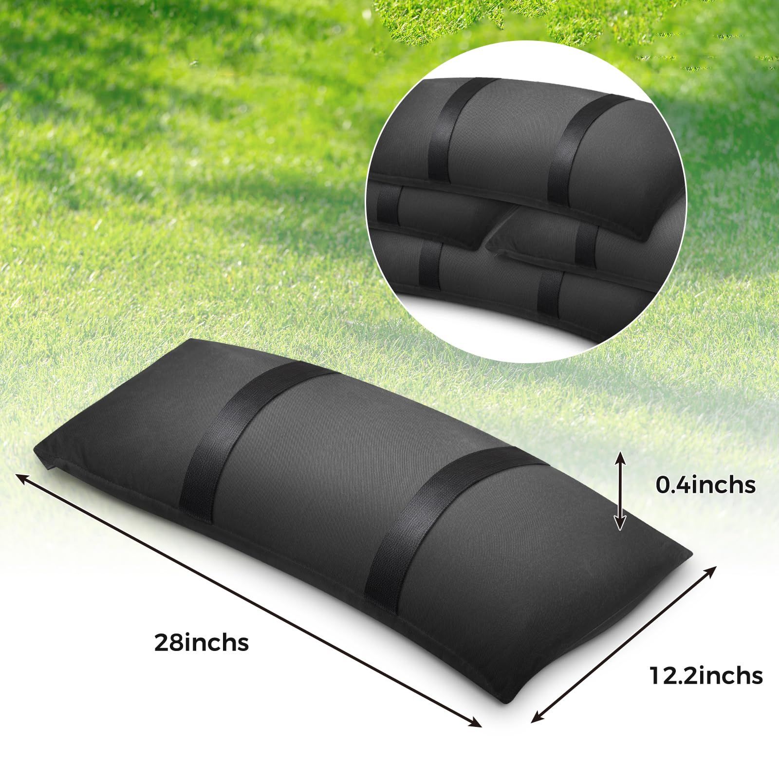 2 Packs Sand Bags for Weight, Outdoor Weatherproof Heavy Duty Weight Sandbag for Furniture Umbrella Stand Garden Cantilevers Poolside Accessories(Without Sand) - Image 5
