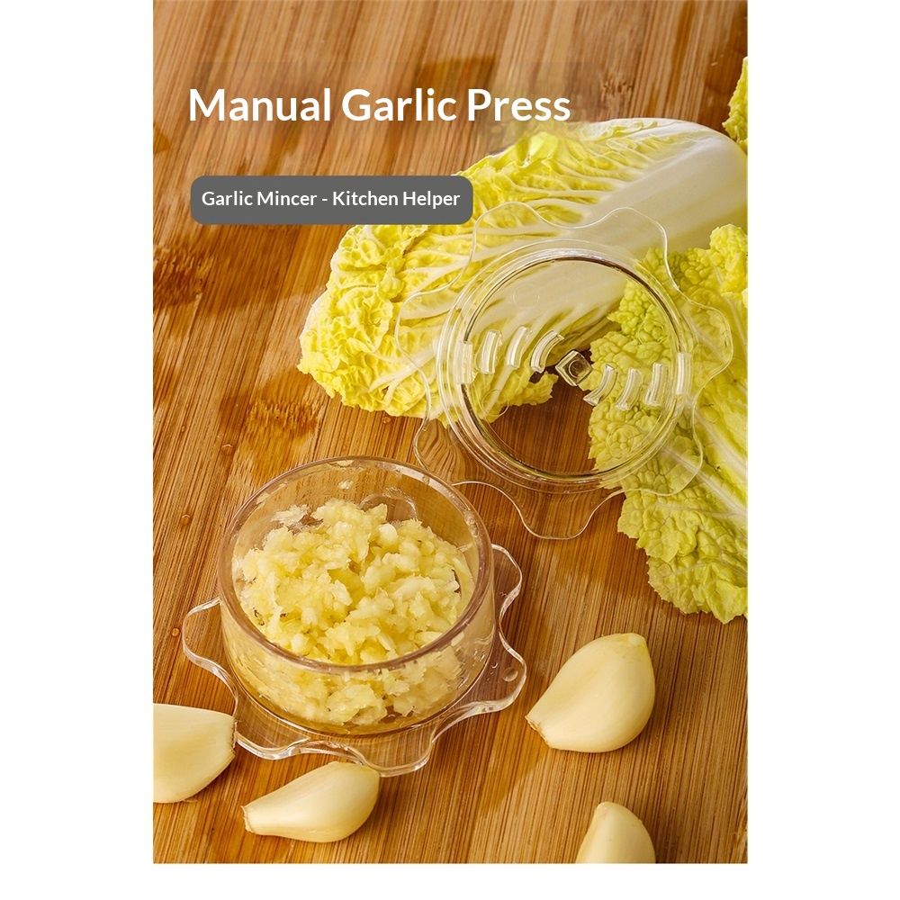 Garlic Twister 4th Gen – Garlic Mincer & Garlic Press in One - for Ginger, Herbs, Nuts & more, BPA-Free, Dishwasher Safe, 3–5 Clove Capacity - Clear - Image 5