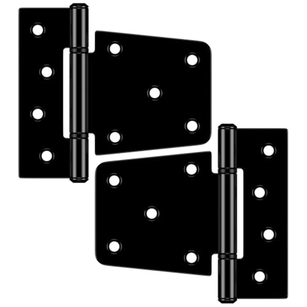 Self-Closing Spring Gate Hinge Heavy Duty Automatic T Hinges Steel Black Finish with Screws 2-Pack for Wood Fence Gate Vinyl Shed Door - Image 1