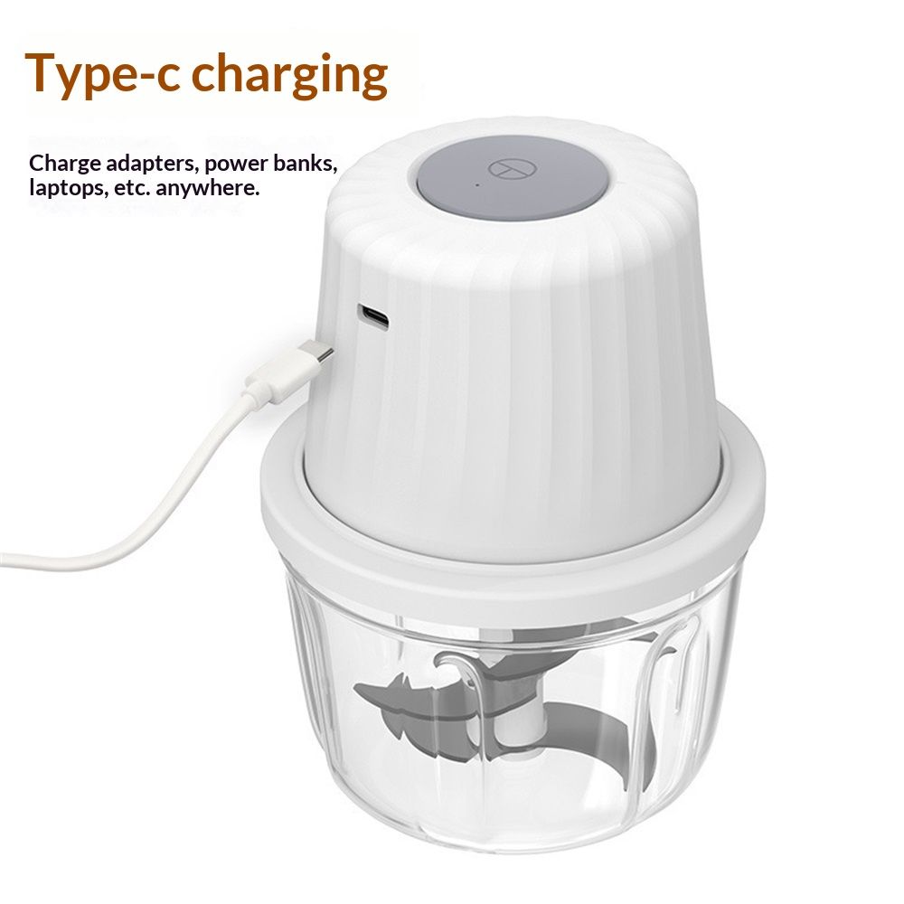 Mini Food Processor Cordless Set with Multiple 3*(350ml+250ml+100ml) Bowls＆ 6+3+2 Blades, Small Garlic Chopper Mincer, USB Rechargeable Battery Vegetable Chopper,Wireless Electric Meat Blender Grinder - Image 3