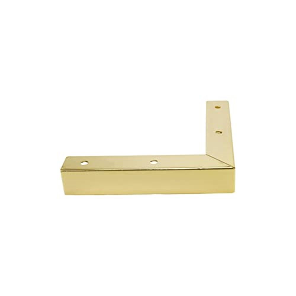 4pcs  Dresser Legs Metal Furniture Legs 1 inch / 25 mm Height for Cabinet Sofa Table Replacement Parts, with Mounting Screws, Matte Gold - Image 2