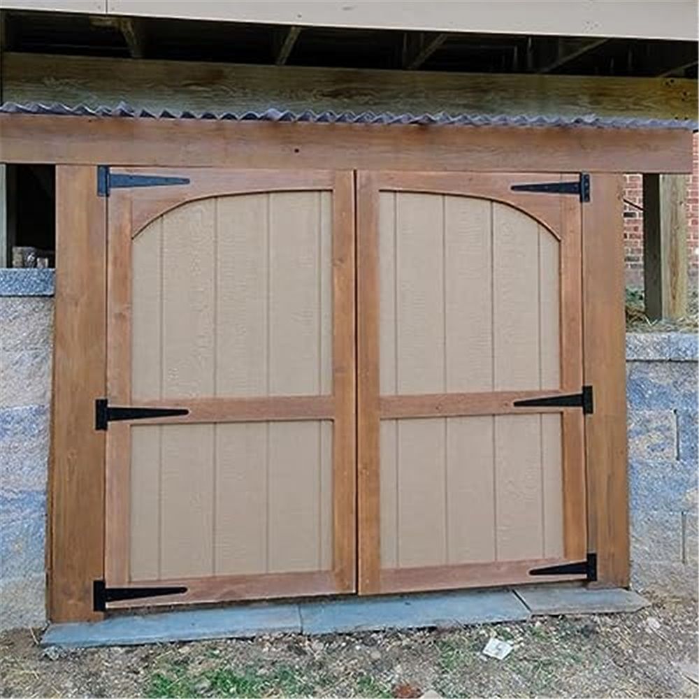 Heavy Duty T Hinge Tee T Strap Shed Gate Barn Fence Door Hinge Wrought Rustproof All Size Black (6 pcs, 8 inch) - Image 5