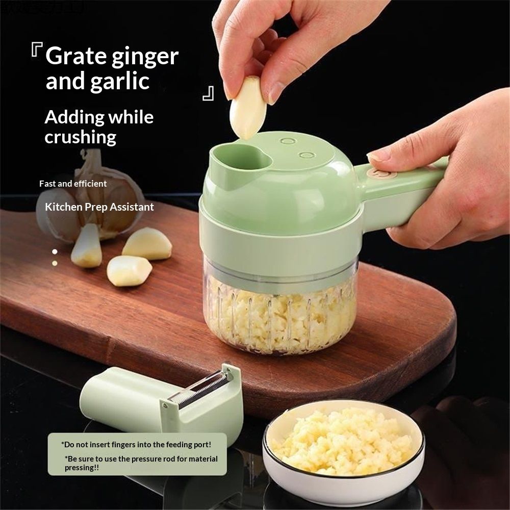 Multi-Functional Portable Electric Vegetable Cutter Set, Wireless Vegetable Processor for Garlic, Peppers, Onions, Celery, Ginger, Meat - Image 2
