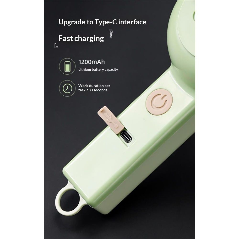 Multi-Functional Portable Electric Vegetable Cutter Set, Wireless Vegetable Processor for Garlic, Peppers, Onions, Celery, Ginger, Meat - Image 5
