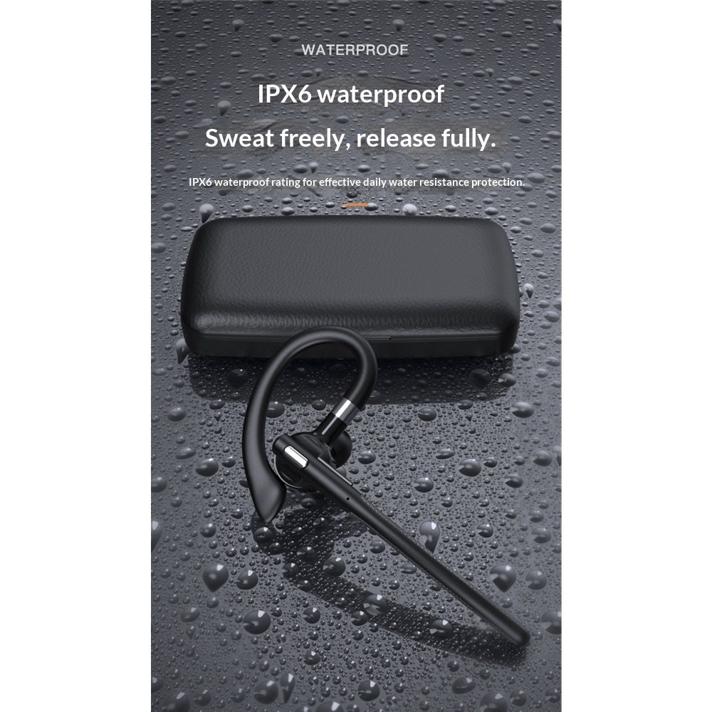 Bluetooth Headset V5.4, Wireless Earpiece with 500mAh Charging Case Hand-Free Headphones Noise Canceling Mic for Office/Driving/Business,Black - Image 5
