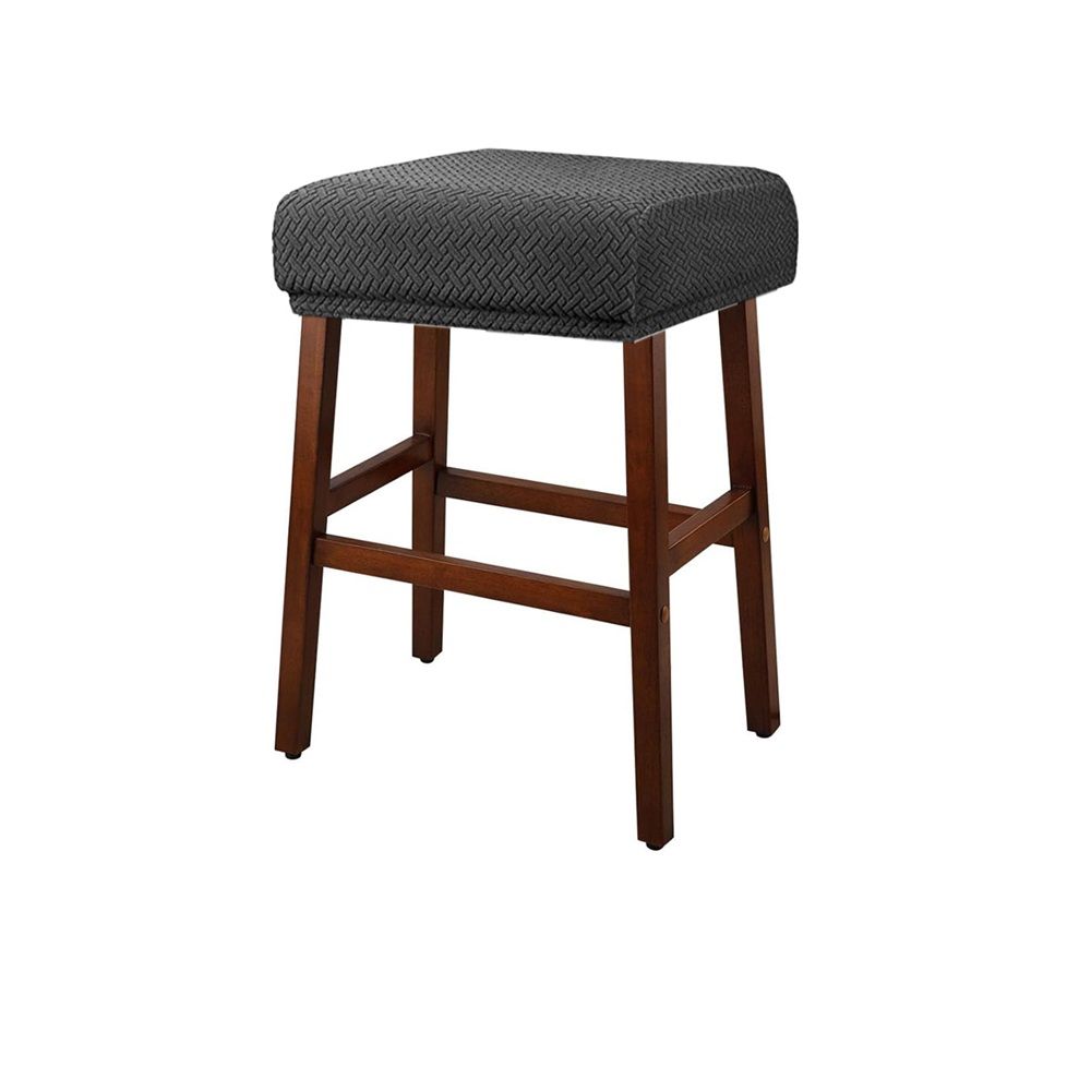 Stool Covers Rectangle - 4 Pack Stretch Waterproof Saddle Seat Cover Counter Bar Stools Bar Chairs Covers Kitchen Island Chairs Cushion Protector - Image 2