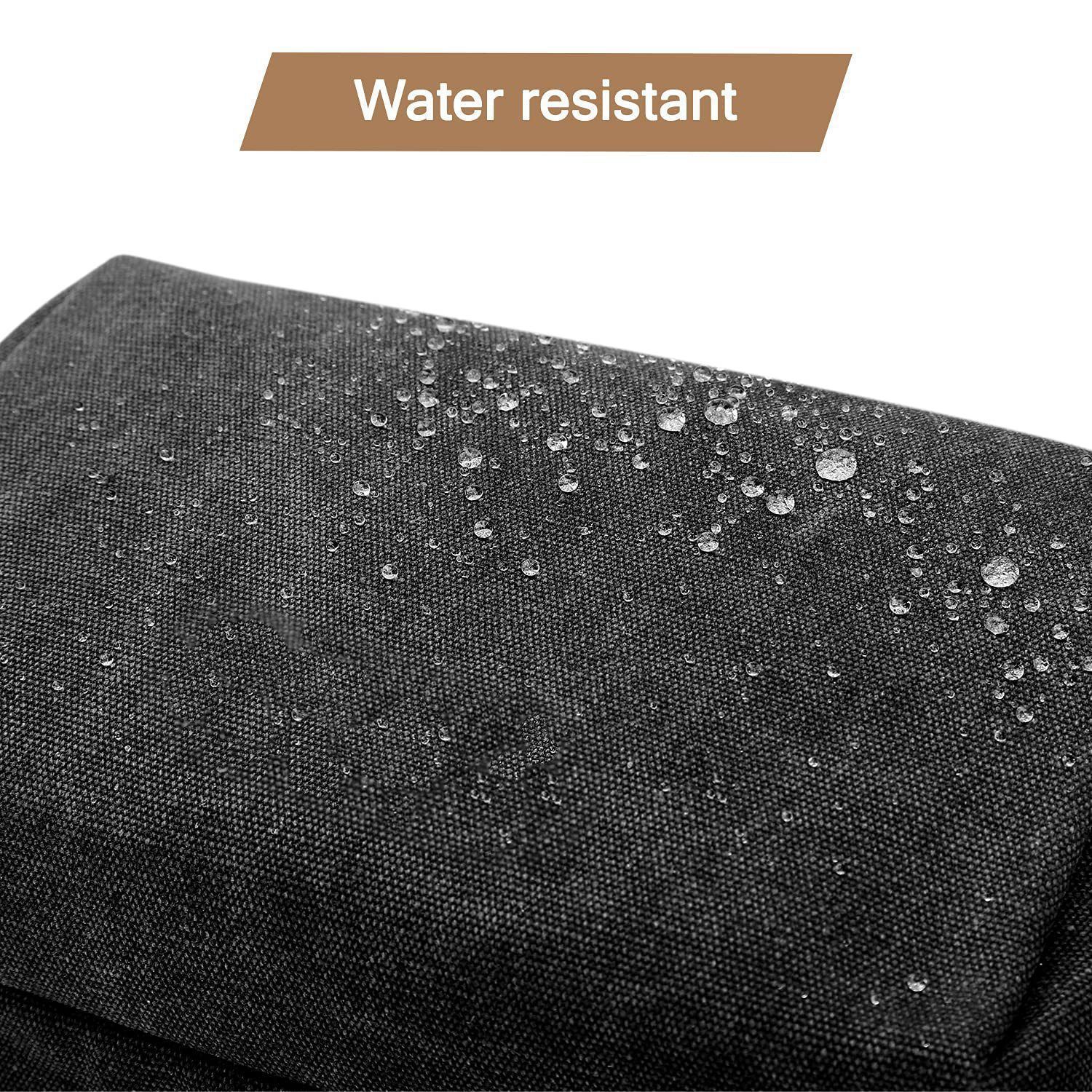 Toiletry Bag for Men, Canvas Travel Toiletry Organizer Dopp Kit Water-resistant Shaving Bag for Toiletries Accessories,black-Medium - Image 4