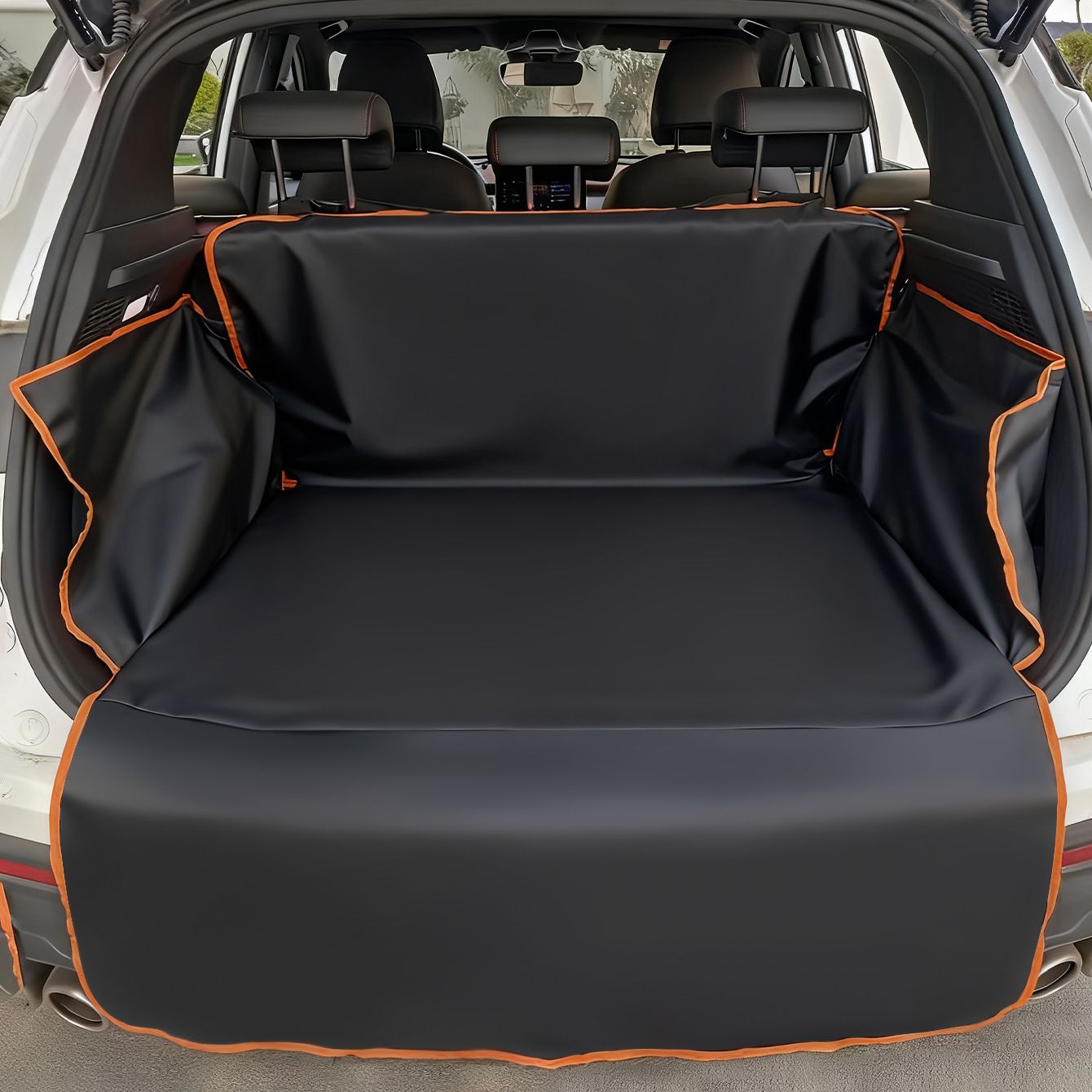 SUV Cargo Liner for Dogs - Waterproof Pet Cargo Liner, Comfort Dog Cargo Cover Protector, Scrachproof for Large SUVs Sedans Trunks Vans, Black - Image 2