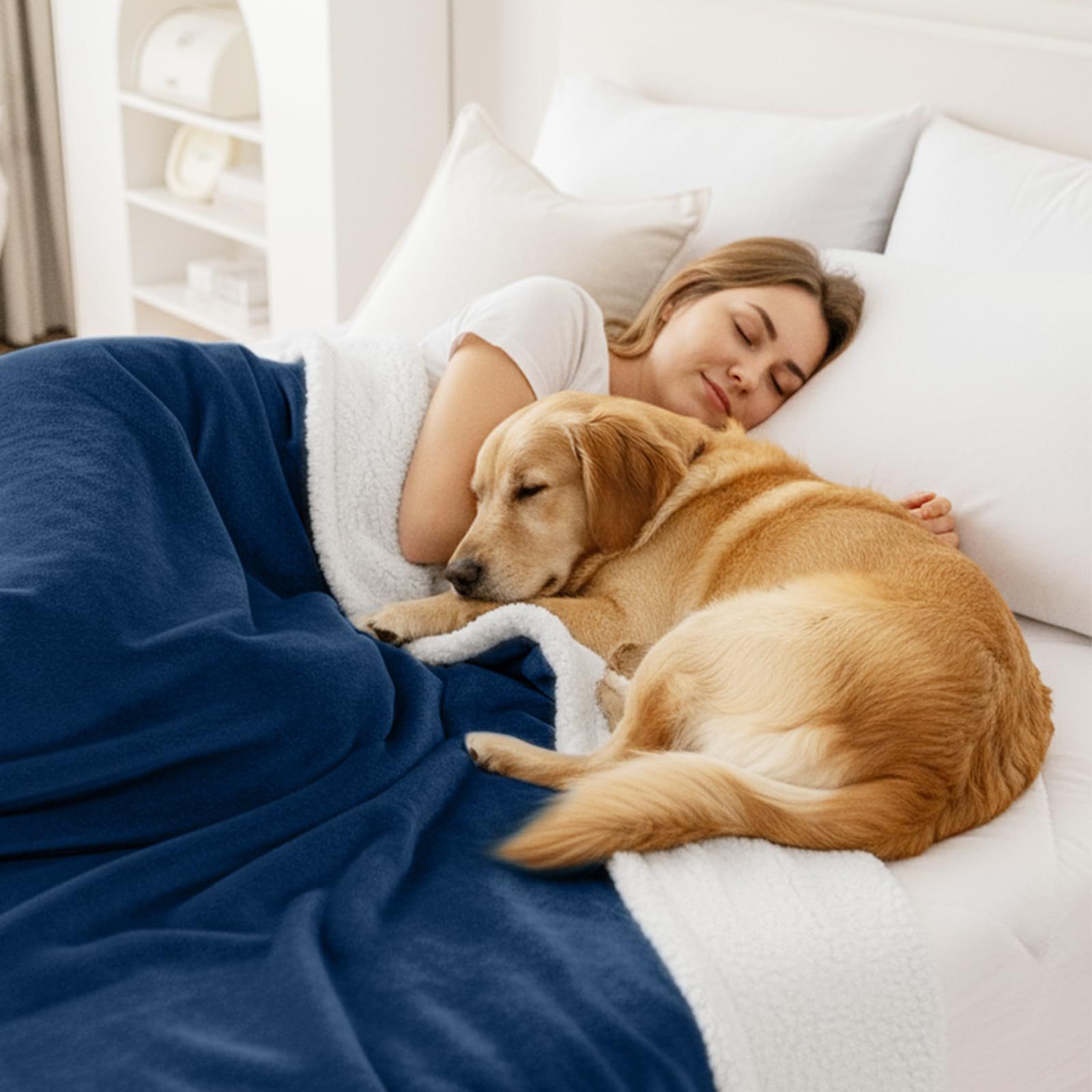 Dog Blankets for Small Dogs - Waterproof Cat Blanket Washable -  Fleece Puppy Blanket, Soft Plush Reversible Throw Protector for Bed Couch Car Sofa, 27