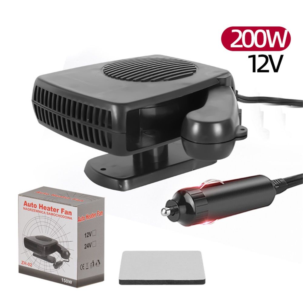 Car Heater 12V 200W Portable Car Heater Defroster Fans, Heating Fast Heating Defrost Defogger with Plug in Cigarette Lighter, Car Heater and Defroster - Image 1