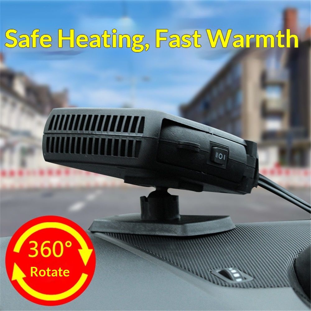 Car Heater 12V 200W Portable Car Heater Defroster Fans, Heating Fast Heating Defrost Defogger with Plug in Cigarette Lighter, Car Heater and Defroster - Image 2