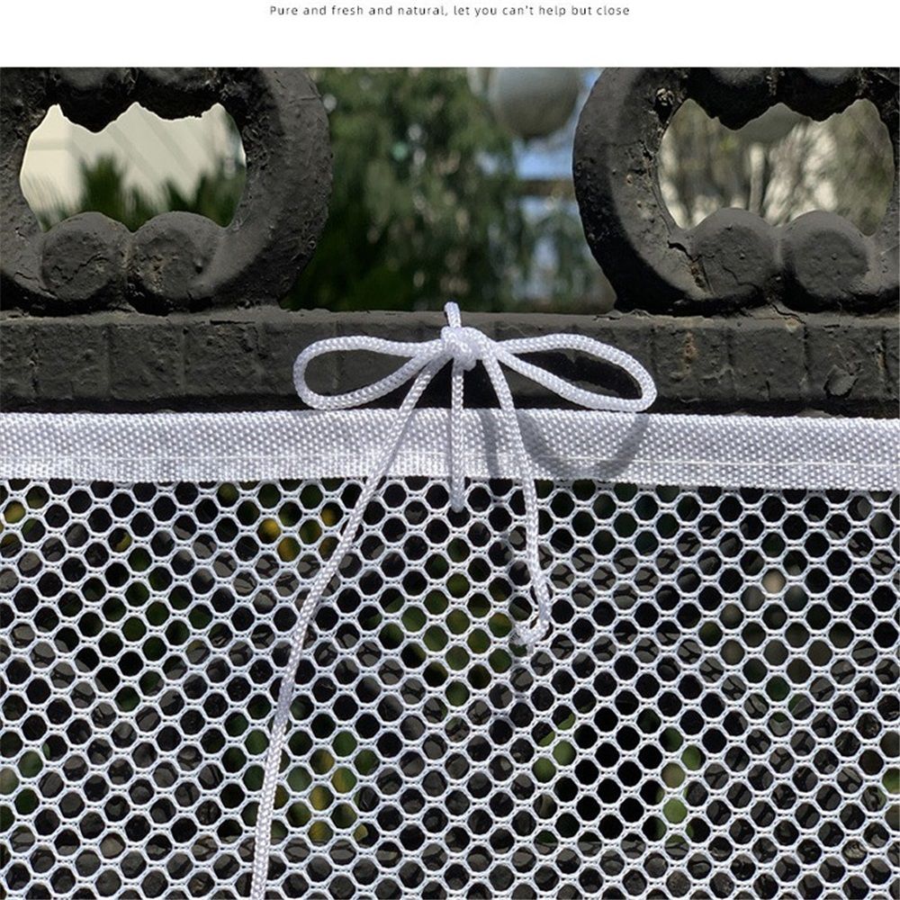 Gate for Stairs, Banister Guard for Kids, Pets, Toys, 2 Set 10 ft x 2.6 ft Mesh Netting Safety Net for Balcony Rail Stair, Stairway Net Safety Products for Indoor & Outdoor (White) - Image 5
