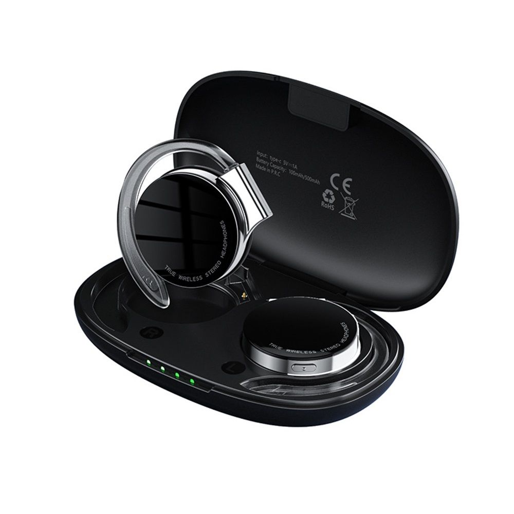 On Ear Headphones Bluetooth 5.2, Noise Cancelling Open Ear Headphones Wireless, Water-Drop Shaped Clip On Sport Headset Bluetooth  Comfort Fit Earphones with Long Battery Life - Image 1