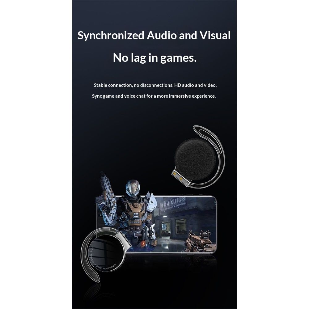 On Ear Headphones Bluetooth 5.2, Noise Cancelling Open Ear Headphones Wireless, Water-Drop Shaped Clip On Sport Headset Bluetooth  Comfort Fit Earphones with Long Battery Life - Image 4