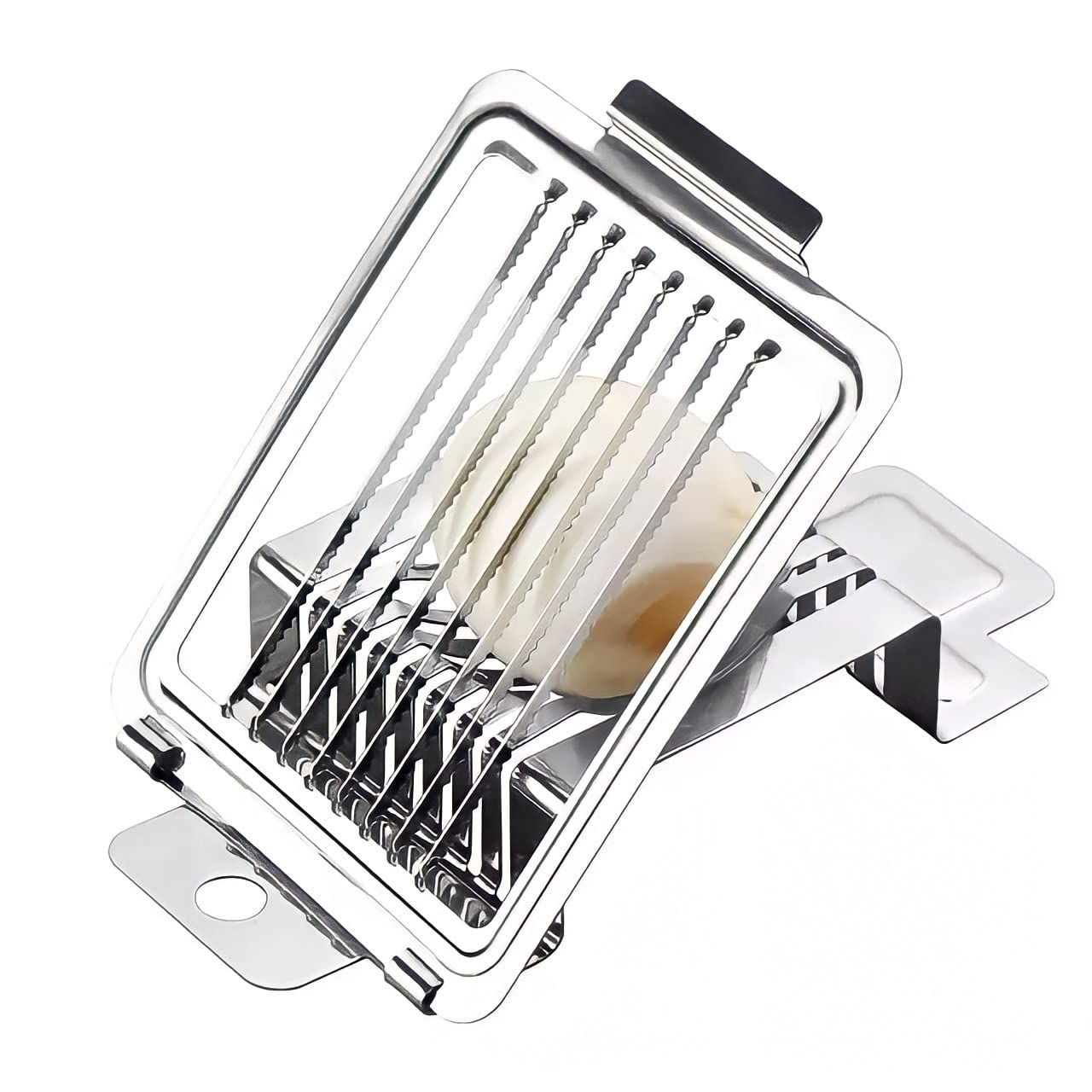 Multifunctional 403 Stainless Steel Egg Slicer for Hard Boiled Eggs Heavy Duty, Safe Egg Cutter, Kiwi Slicer, Banana Slicer - Image 1