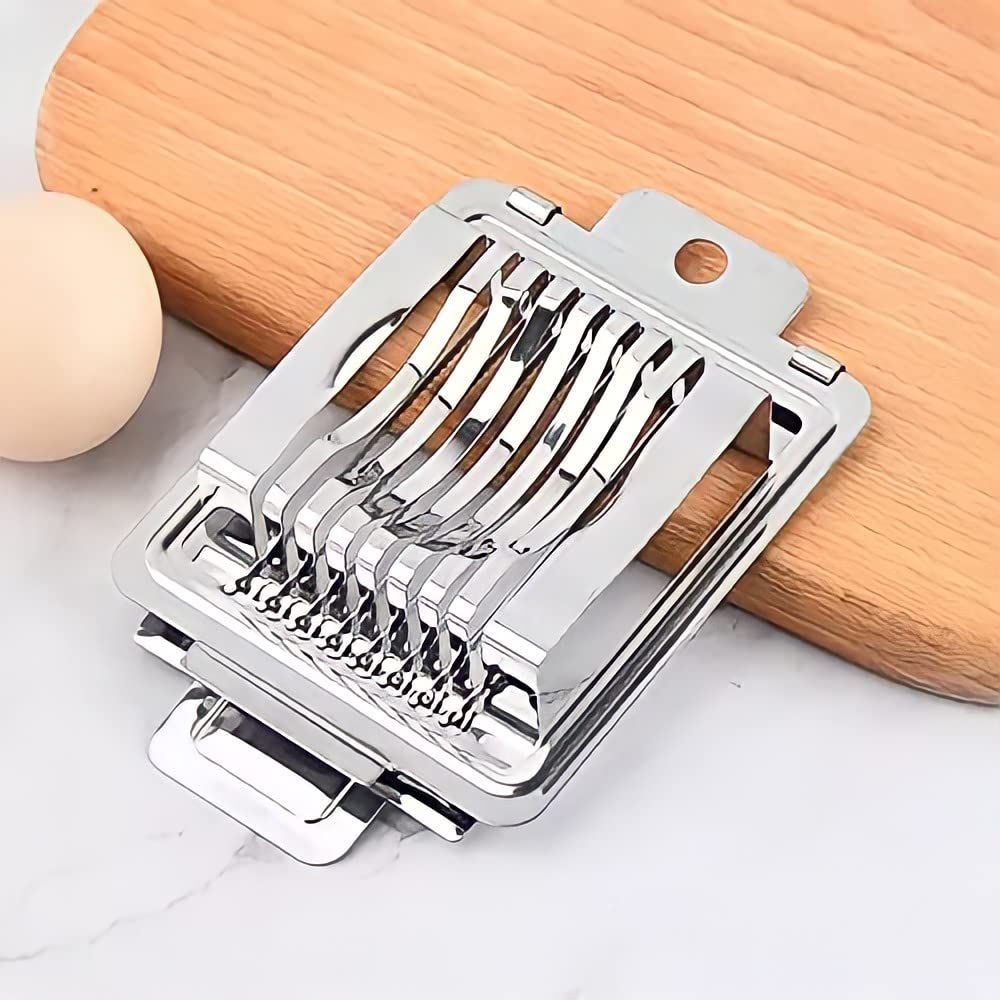 Multifunctional 403 Stainless Steel Egg Slicer for Hard Boiled Eggs Heavy Duty, Safe Egg Cutter, Kiwi Slicer, Banana Slicer - Image 4