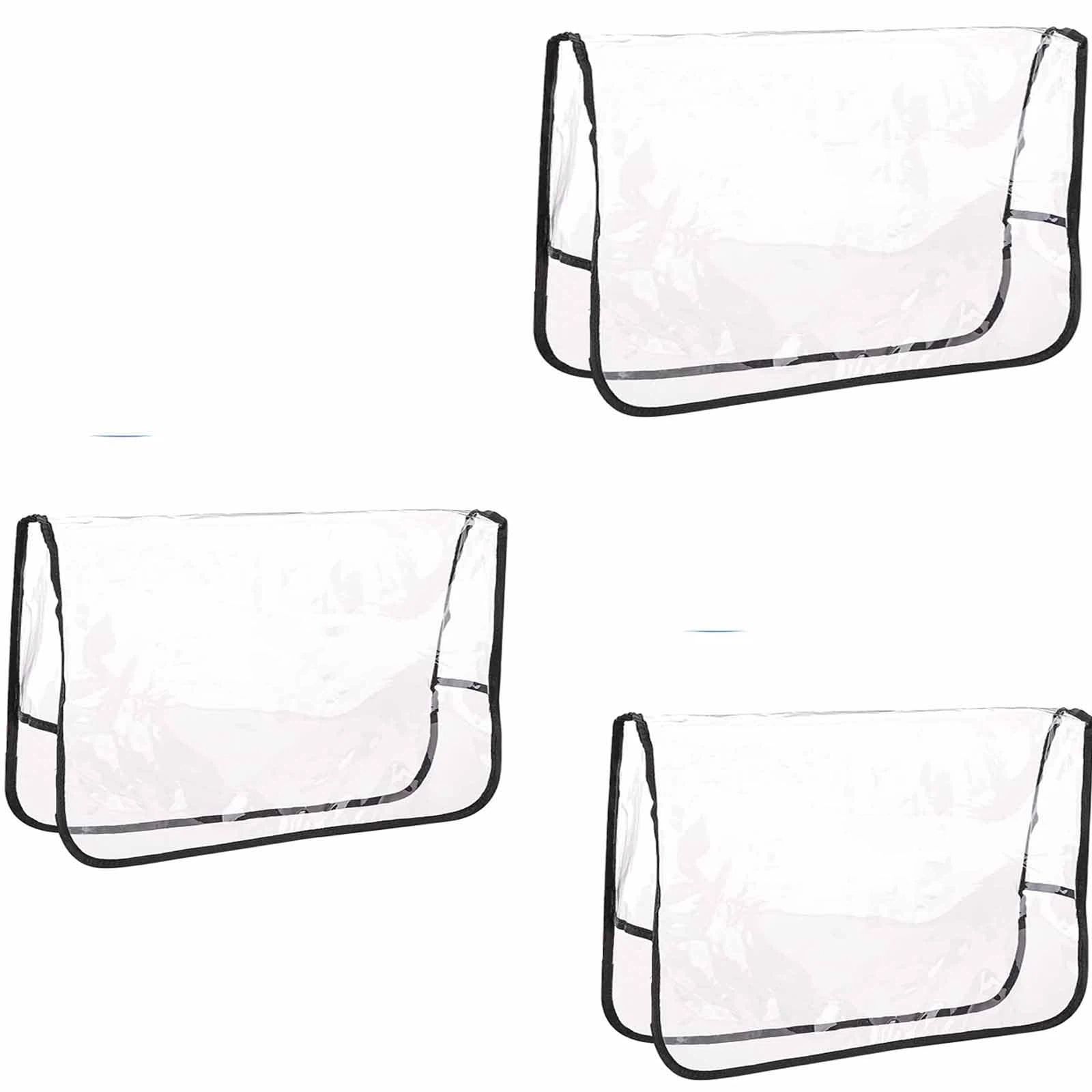 3pcs Plastic Salon Chair Back Covers Protectors - Pack of 3, Clear Vinyl Cover for Most Standard Salon Chairs. Protect Chairs from Stains, Chemicals, Mousse, Color, Peroxide & Bleach - Image 1