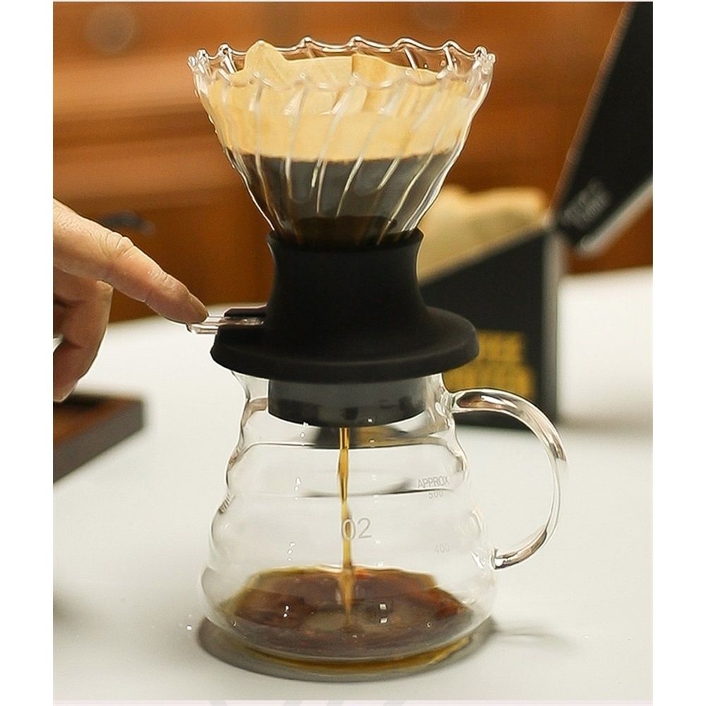 Switch Immersion Dripper Size 02 high borosilicate glass coffee pour over maker,clever coffee dripper Manual Brew Maker，Simple to operate and easy to clean - Image 2