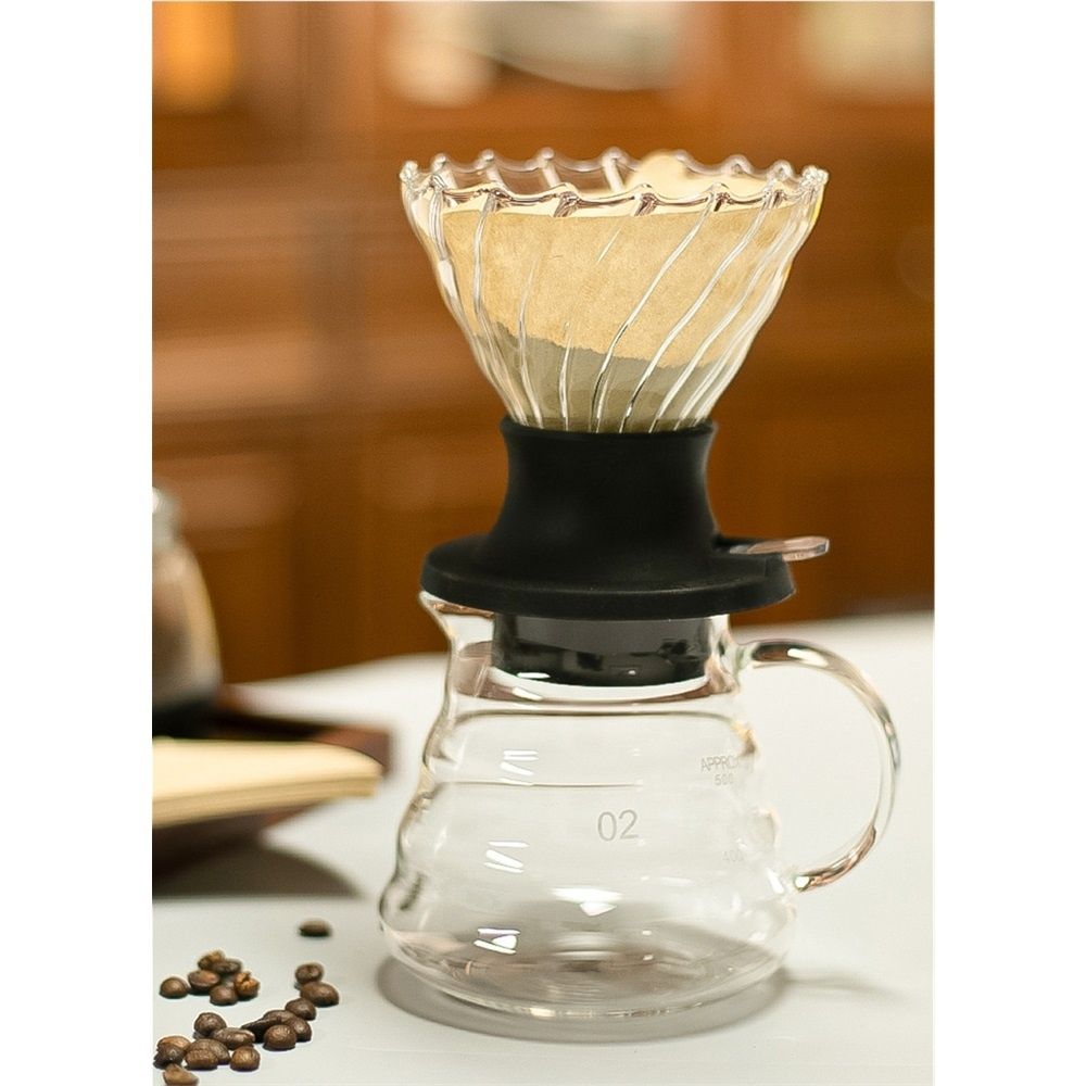 Switch Immersion Dripper Size 02 high borosilicate glass coffee pour over maker,clever coffee dripper Manual Brew Maker，Simple to operate and easy to clean - Image 3