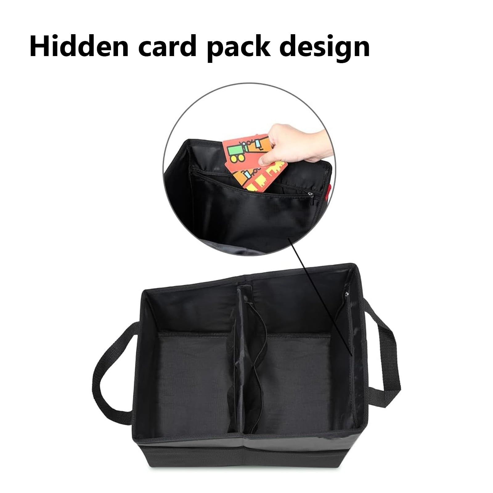 Car Seat Organizer - Passenger Seat Organizer, Collapsible Small Car Seat Storage Organizer for Console Front/Back, Automotive Backseat Organizer - Image 2