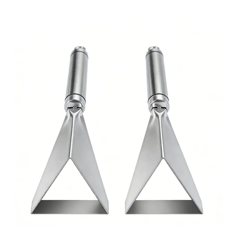 2pcs Fruit Carving Knife, DIY Platter Decoration Carving Tool For Fruit Vegetable Cutting Knife, Triangular Shape Stainless Steel Food Carving Carving Knife Slicer - Image 1
