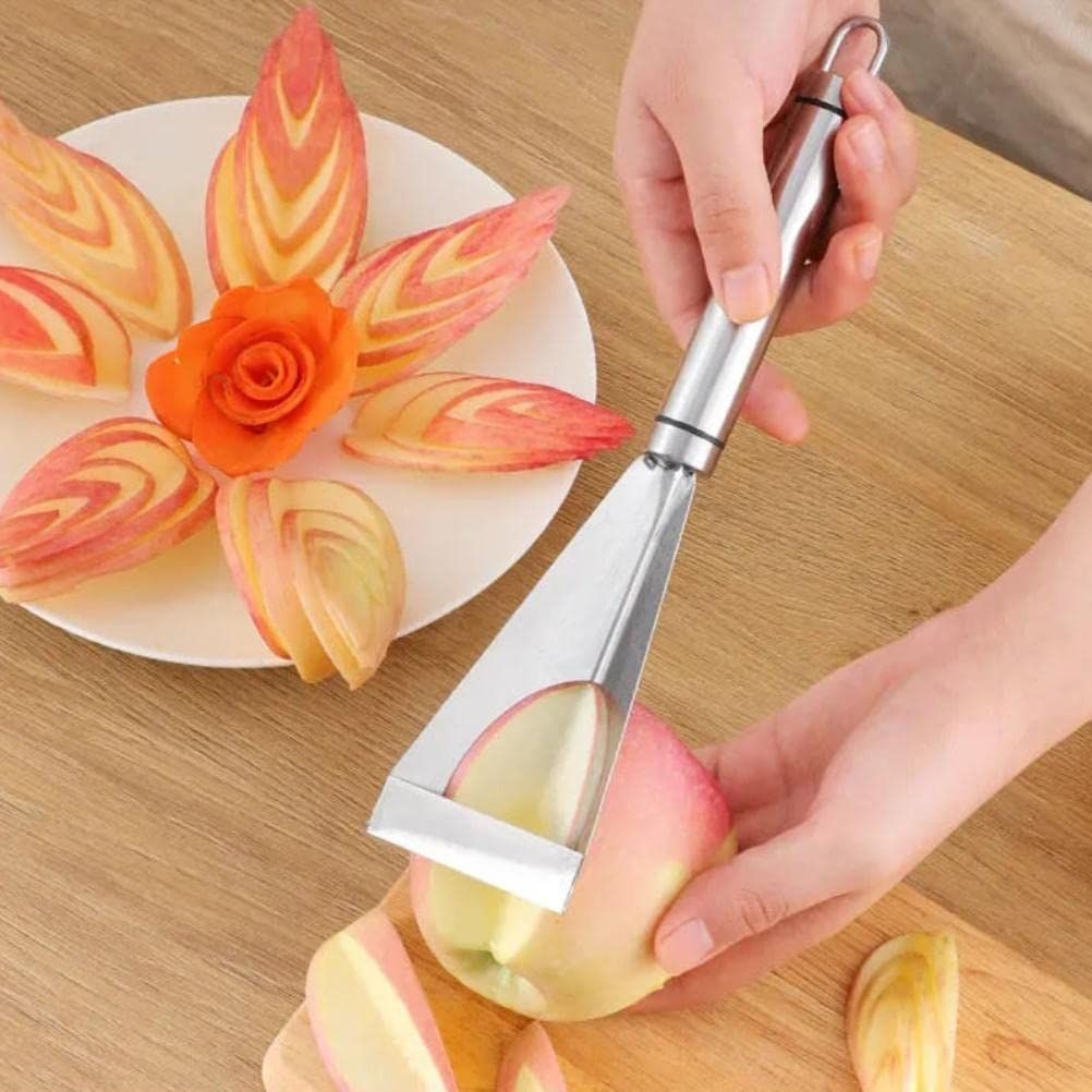2pcs Fruit Carving Knife, DIY Platter Decoration Carving Tool For Fruit Vegetable Cutting Knife, Triangular Shape Stainless Steel Food Carving Carving Knife Slicer - Image 3