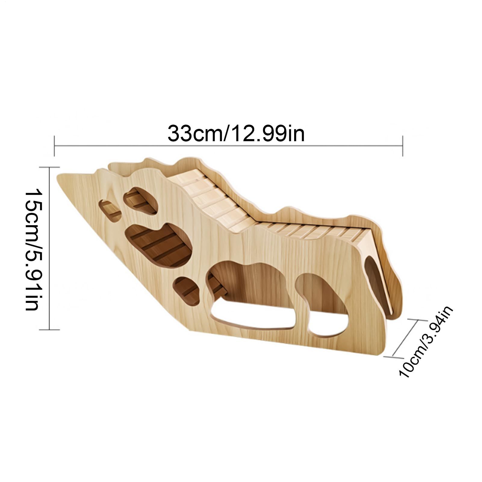Hamster Climbing Toys – Wood  | Wooden Ladder House | Hamster Bridge Cage Accessories | for Small Animals, Squirrels, Mice, Gerbils,  Dwarf Pets（Round stick tunnel） - Image 5