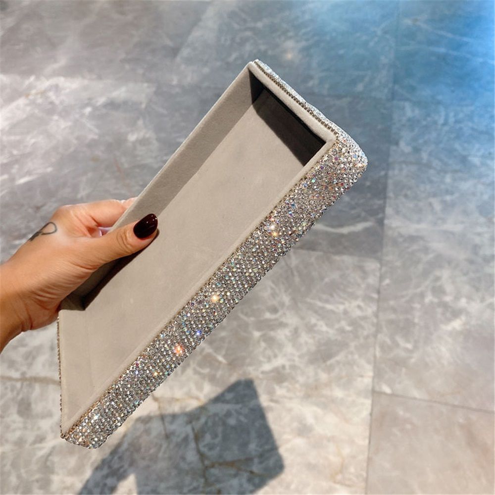 Decorative Tray Holder – Makeup Cosmetic Jewelry Ring Key Display Dish Plate Storage Organizer Crystal Rhinestone Glitter Vanity Bathroom Bedroom Home Decor - Image 4