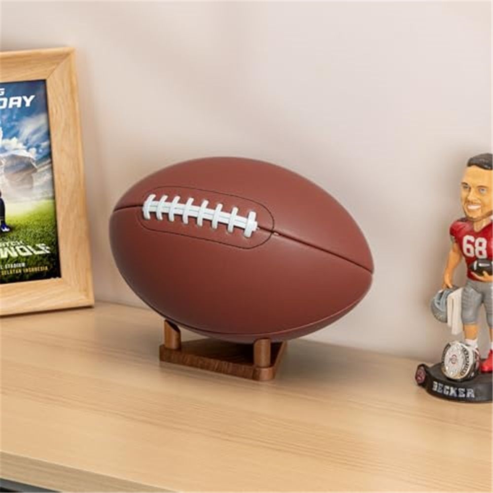 Ball Holder Wall Mount Ball Stand Display Storage for Basketball Soccer Volleyball 4pcs Basketball Holder, Football Stand, Soccer Ball Display Rack – Premium Wood Sports Memorabilia Display Holder - Image 2