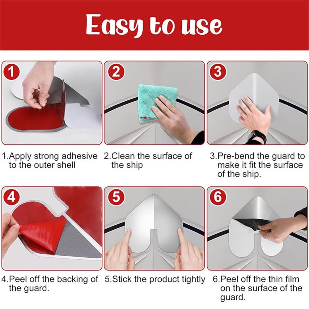 2 Pcs Bow Guard for Boats- Stainless Steel Boat Bow Protector Notched- Bow Keel Guard with Adhesive for Protection Boats Ships from Wear and Scratches - Image 3