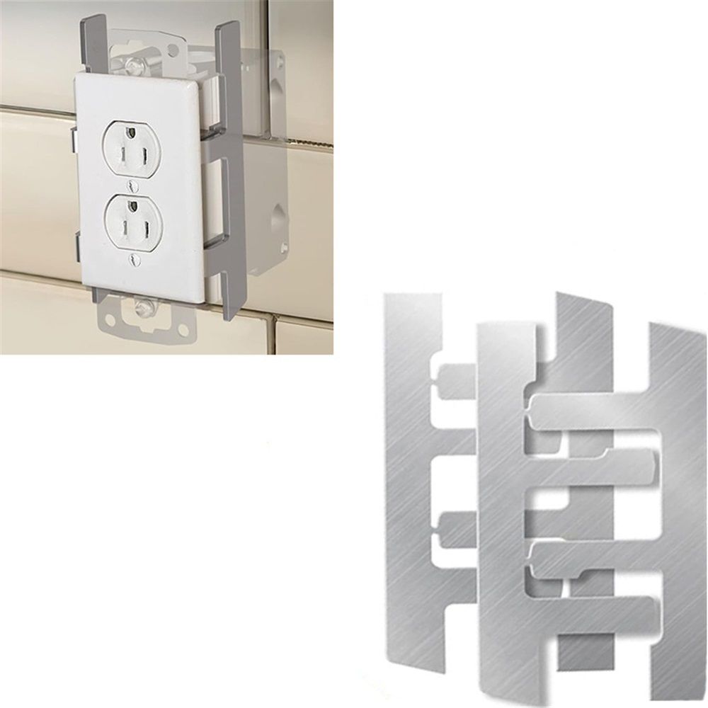 20 Pack Switch Box Support Electrical Box F Clips Box Mounting Straps Grip-Lock Old Work Switch Box Straps and Support for Use with Boxes with Plaster Ears (20 pcs) - Image 2