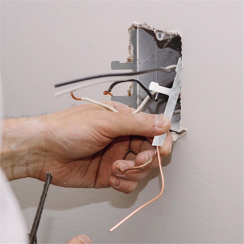 20 Pack Switch Box Support Electrical Box F Clips Box Mounting Straps Grip-Lock Old Work Switch Box Straps and Support for Use with Boxes with Plaster Ears (20 pcs) - Image 5