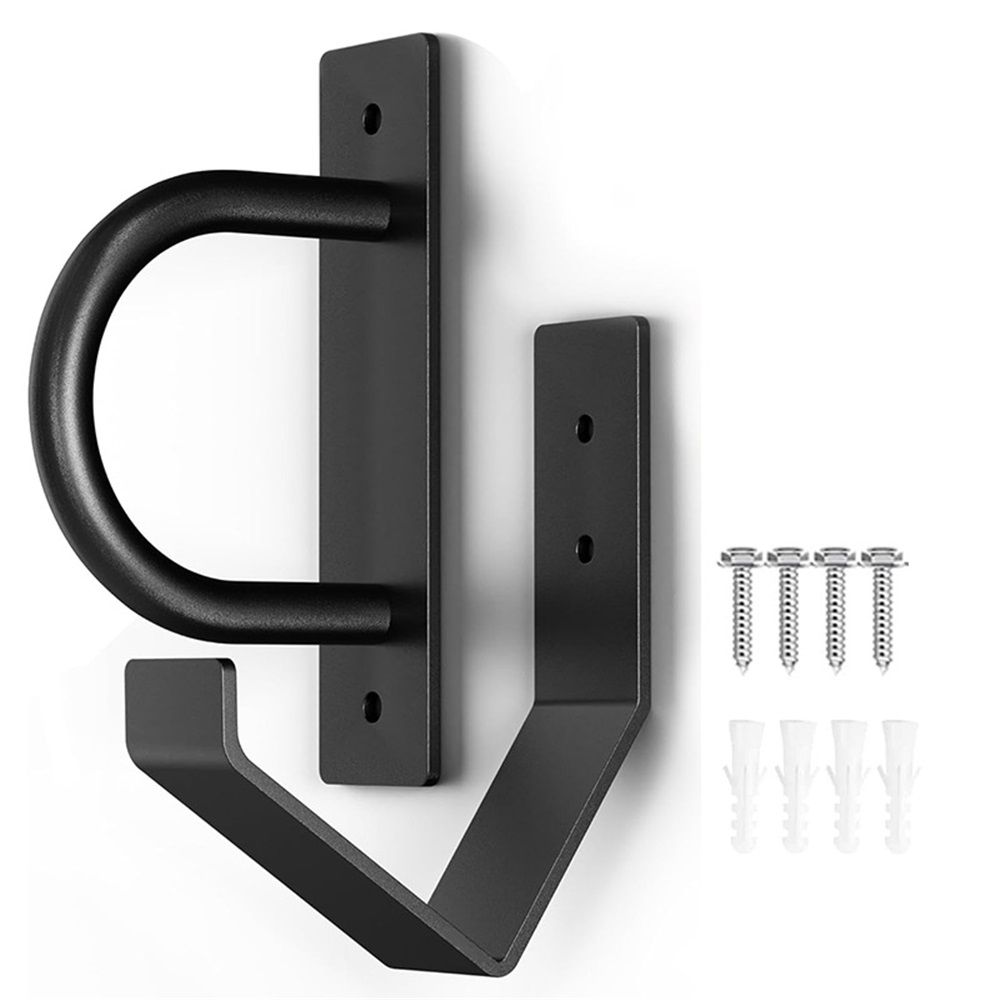 Steel Battle Rope Wall Mount Kit w/Anchor & Storage Hook - Matte Black Secure Mounting | Durable Steel Battle Rope Holder for Home and Gym Use - Image 1