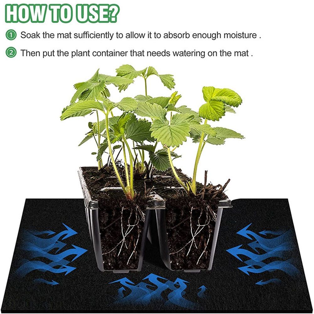 47.2*39.4 inch Automatic Plant Watering Mat  System Wick Cord for Seed Starter Tray Capillary Mat for Seedling Capillary Matting for Potted Plants Greenhouse Gardening - Image 4