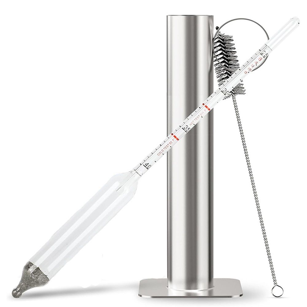 Maple Syrup Hydrometer Test Cup Kit - Maple Syrup Density Kit, Baume and Brix Scale, Stainless Steel Maple Syrup Kit with Cleaning Brush - Calibrated to Create Pure Maple Syrup - Image 2
