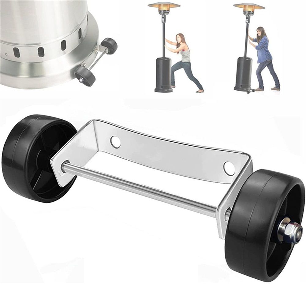 Universal Patio Heater Wheel Kit-Easy to Move/Install-Gas Patio Heater Replacement Universal Movable Wheel, Patio Heater Parts Outdoor Umbrella Gas Heater Wheel - Image 2