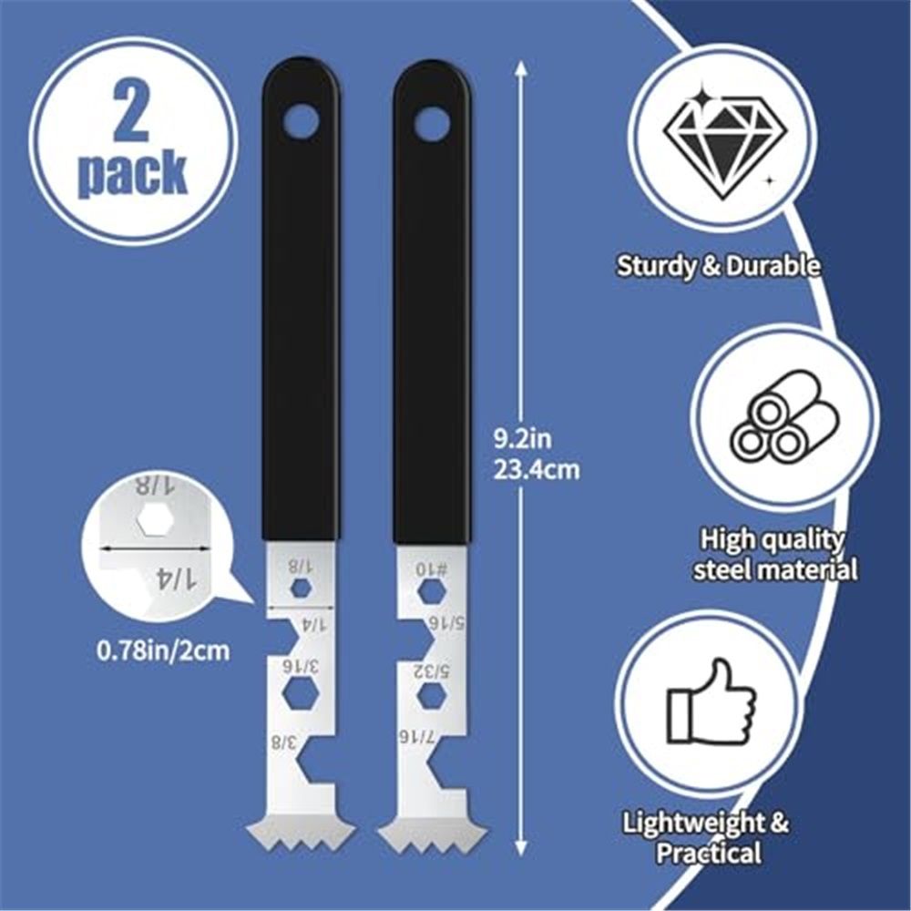 2-in-1 Paver Removal Tool with Hex Wrench, 2 Pcs Set Paver Puller Tool with Double Joint Scraper, Micro-Tooth Groove & Non-Slip Handle - Image 4
