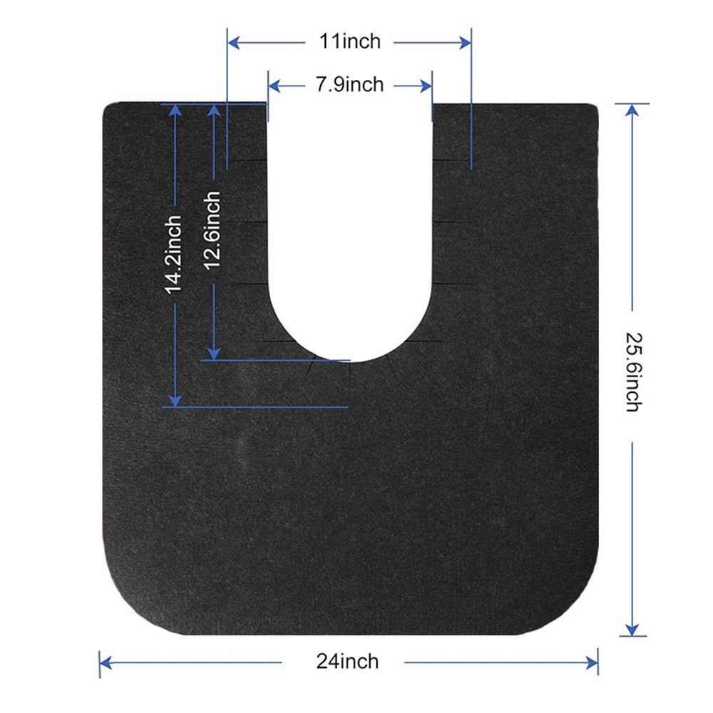 Upgrade Round Commode Potty Training Mats for Boys, Toilet Training Mats, Potty Training Toilet Rugs, Toilet Rugs u Shaped Washable,Toilet mats for Bathroom(6 Pack, Black) - Image 3