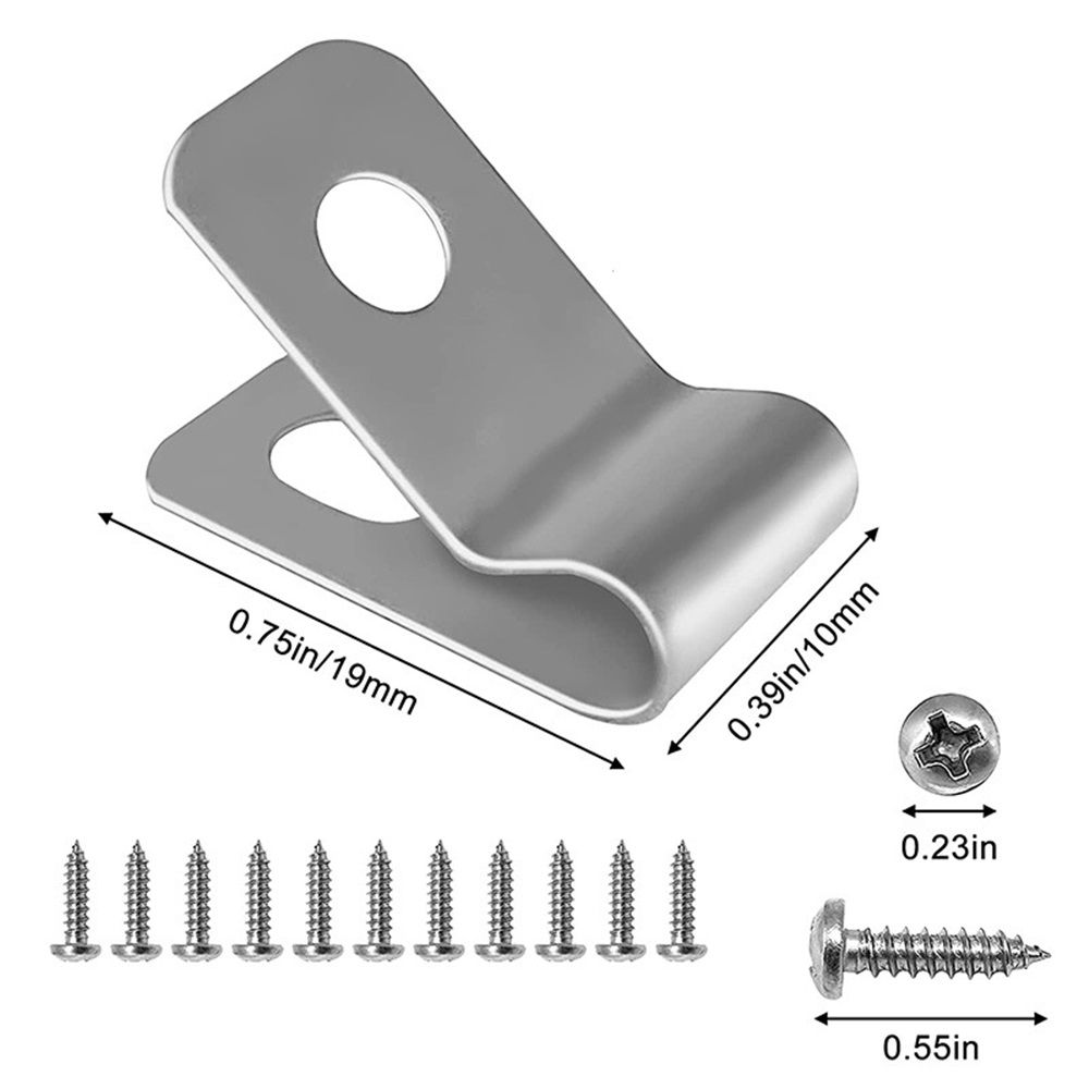 200 Pcs Fence Wire Clamps Stainless Steel Fencing Mounting Clips with 220 Pcs Stainless Steel Screws for Gauge Welded Wire to Wood, Metal or Vinyl Fenc0 - Image 2