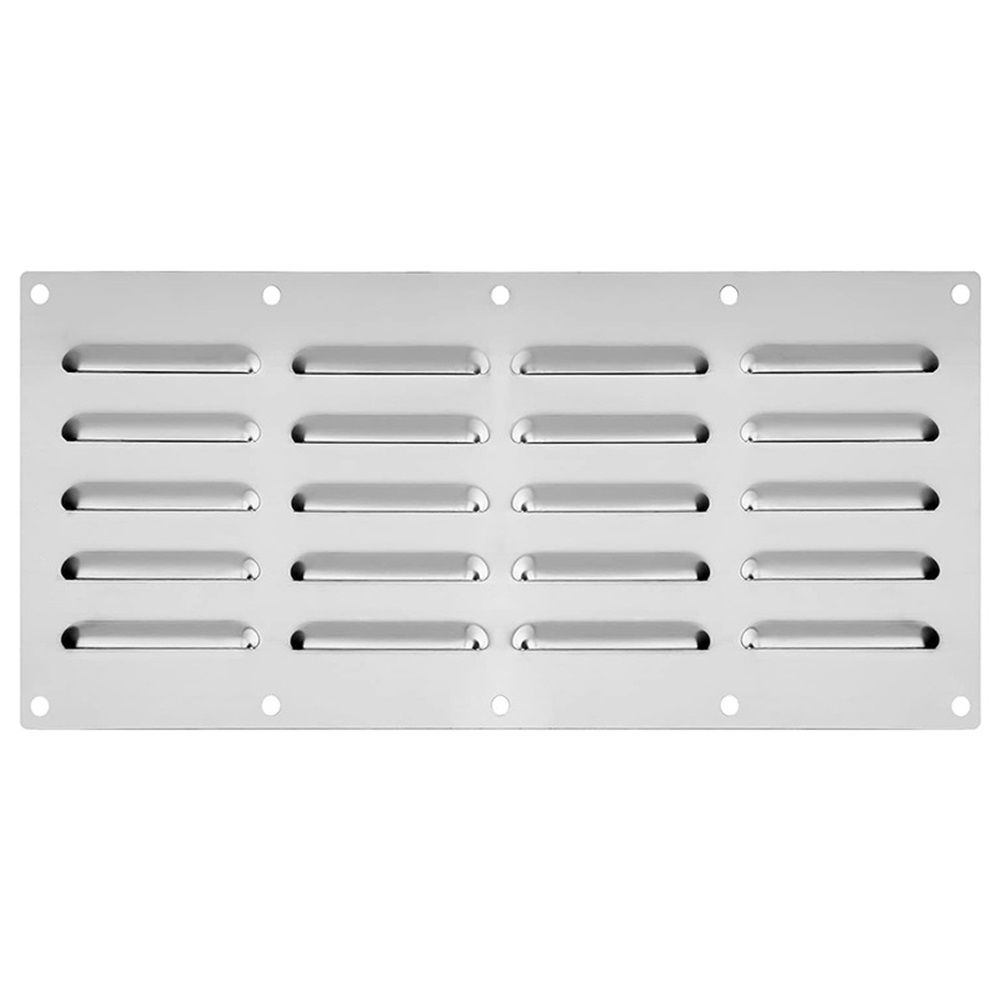 Stainless Steel Venting Panel for Grill Accessory, 13.5in x 5.25in；Venting Panel for Grill Accessory Stainless Steel Vent Cover Grill Vent for Masonry Fire Pits and Outdoor Kitchen - Image 1