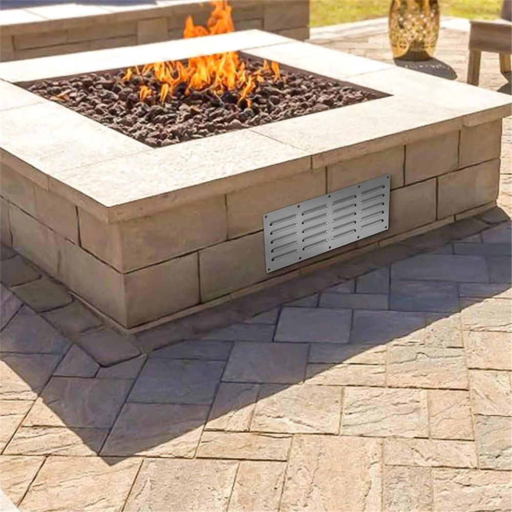 Stainless Steel Venting Panel for Grill Accessory, 13.5in x 5.25in；Venting Panel for Grill Accessory Stainless Steel Vent Cover Grill Vent for Masonry Fire Pits and Outdoor Kitchen - Image 5