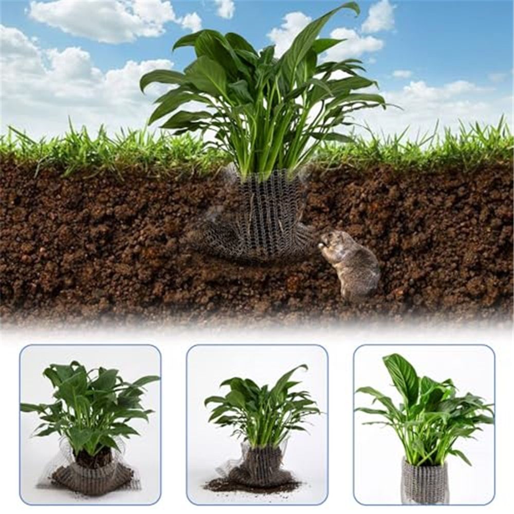 5 Pcs 5 Gallon Root Guard Gopher Proof Wire Basket Mole and Vole Mesh Wire Baskets Underground Stainless Steel Wire for Plants Root Protection - Image 4