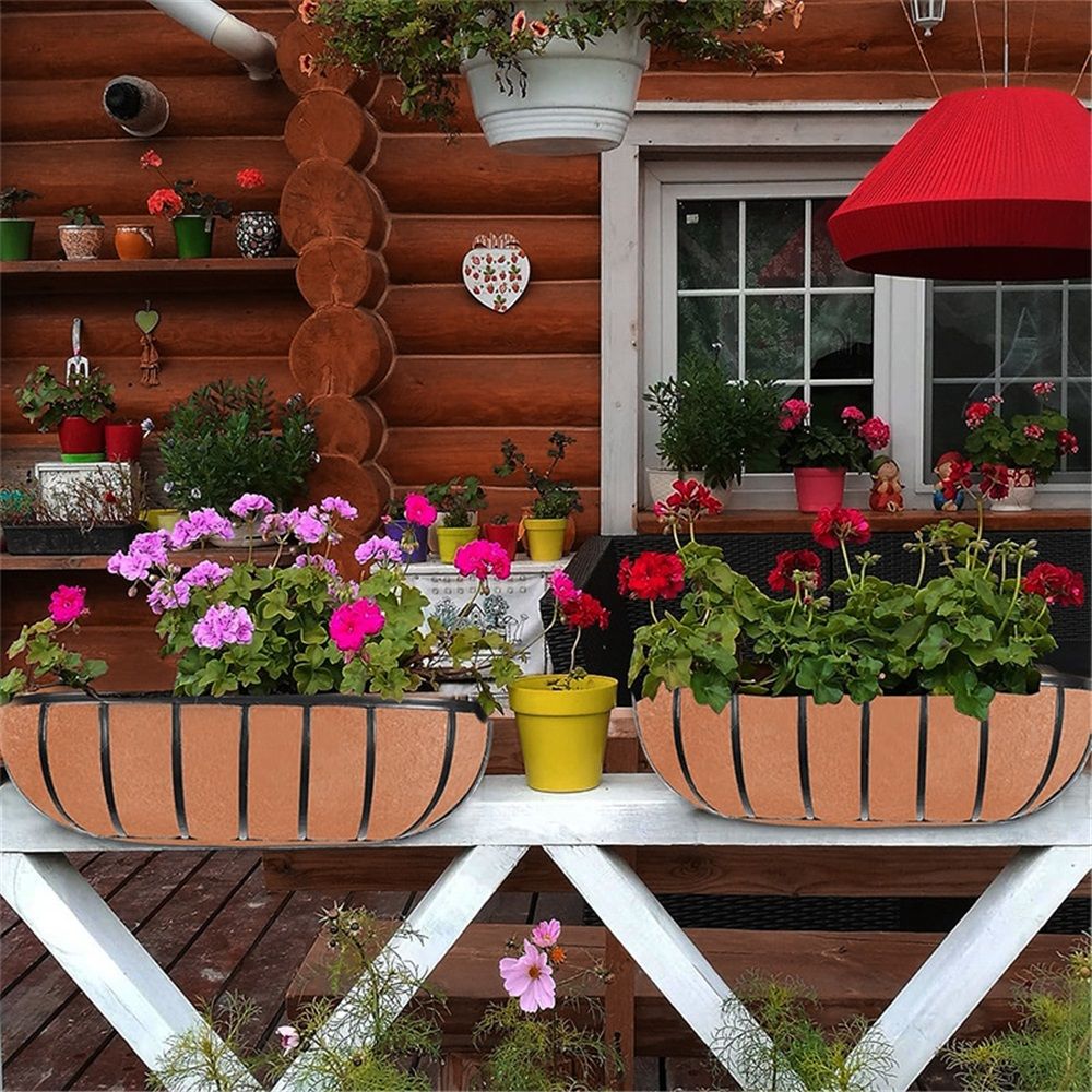 Coco Liners for Planters 30 Inch, 3 Pack Trough Window Box Liners, Coconut Fiber Liners for Planters Flower Baskets Garden Outdoor Plants - Image 4