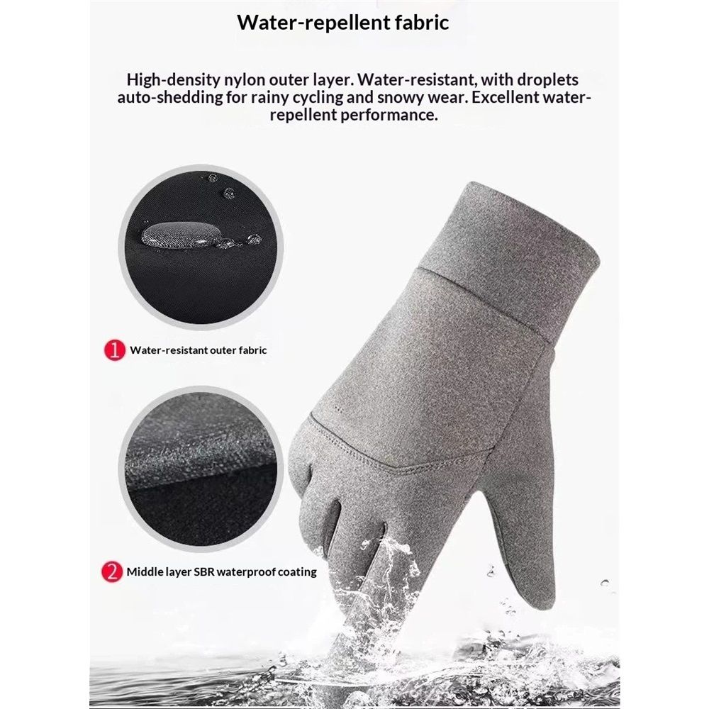 2 pack Winter Gloves for Men Women Touch Screen Gloves Cold Weather Warm Driving Running Gloves（gray,XL） - Image 3