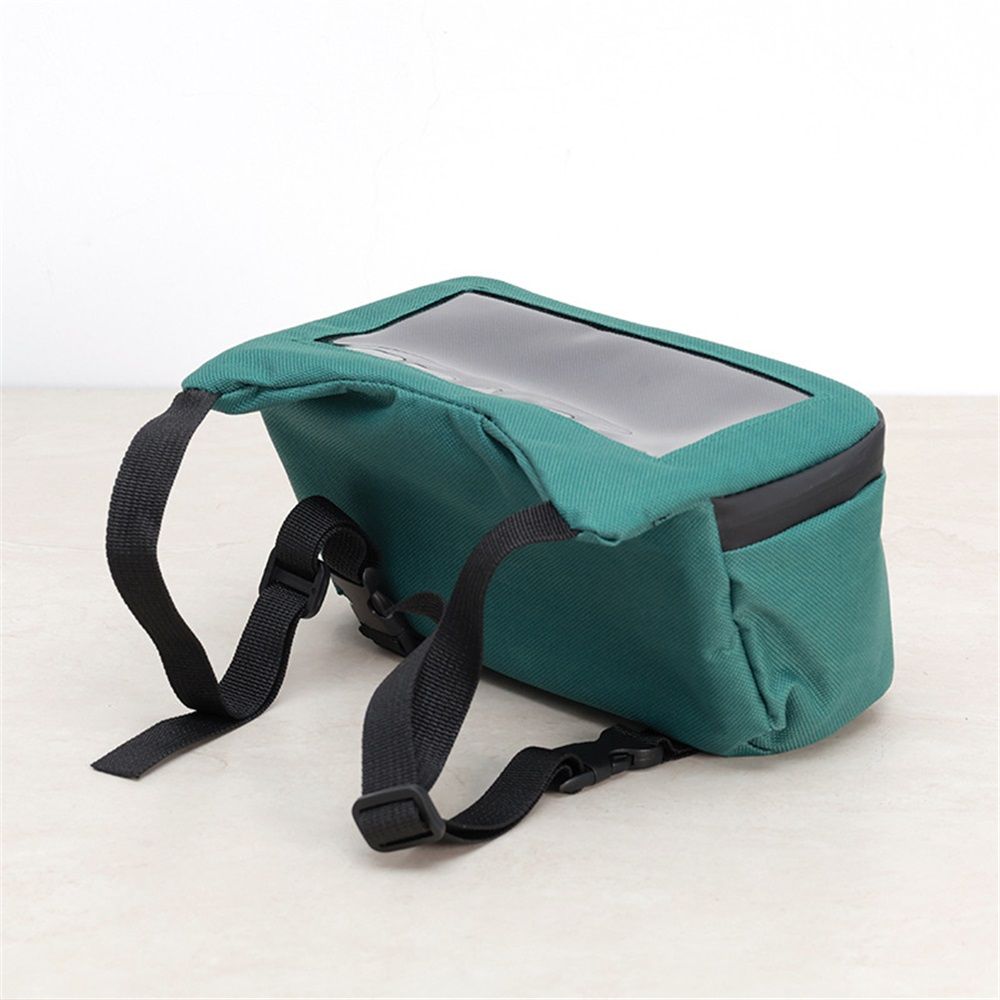 Bike Handlebar Bag – Exterior with Quick-Access Waterproof Zipper, Spacious Storage – Ideal for Cycling, Commuting and Adventure Rides (green) - Image 5