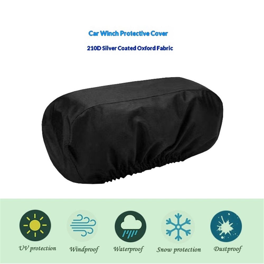 Winch Cover Waterproof Heavy Duty Winch Protection Dust Covers for Indoor Outdoor Electric Winches（black,24*14*7inch） - Image 4