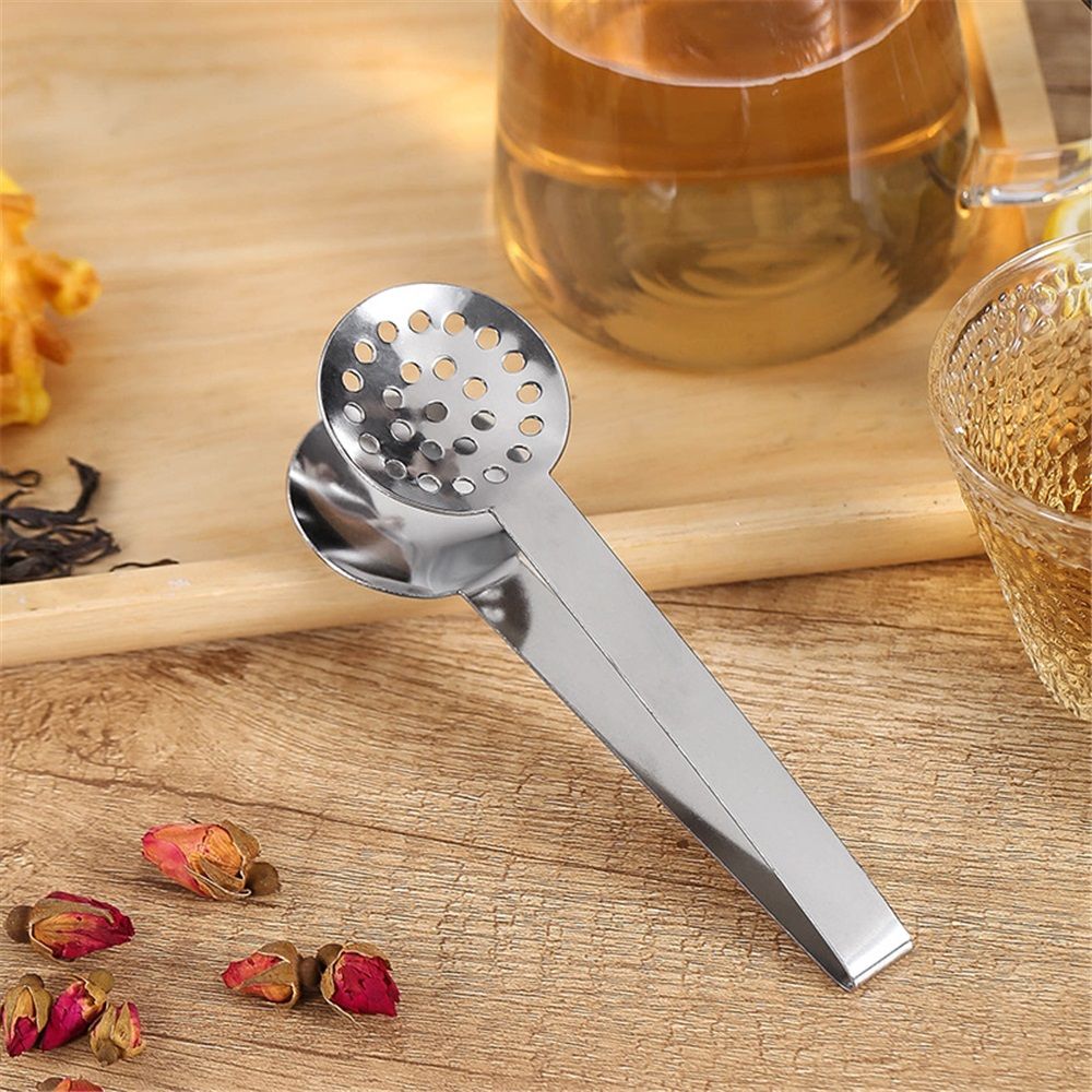 6 pcs Tea Bag Squeezer Tongs, Stainless Steel Strainer Spoons Teabag Clips Tool Practical Strainer Tea Accessories (Silver) - Image 3
